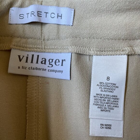 NWT Liz Claiborne Villager Stretch Pants Womens 8 Trench Straight Leg Career VTG - Picture 8 of 13